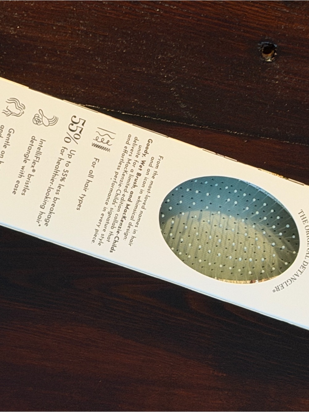 MacKenzie-Childs x Wet Brush in Butterfly Toile Full Size Detangler Hair Brush - Picture 3 of 3
